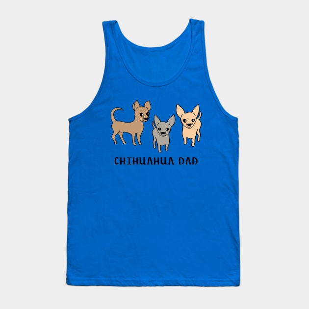 Chihuahua dad - blue Tank Top by bettyretro